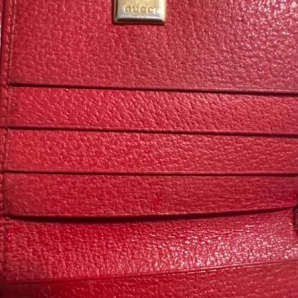 Gucci Vintage Authentic 1665 Leather Wallet w/ Gold Buckle Clasp - Picture 6 of 8